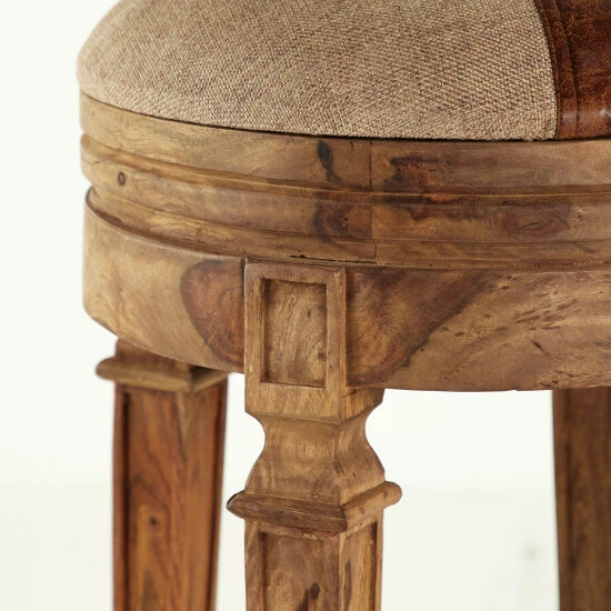 Outlet ⌛ Studio 350 Brown Wood Rustic Bar Stool 29 X 18 X 18 - 18 X 18 X 29 ⭐ - Image 5