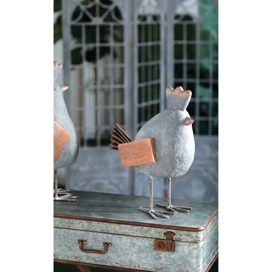 Top 10 🌟 Studio 350 Grey Polystone Rustic Garden Sculpture Rooster 18 X 10 X 15 - 10 X 15 X 18 🥰