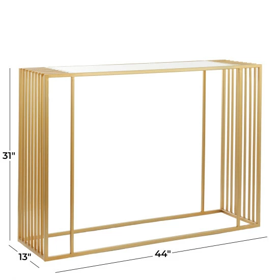 Cheapest โ๏ธ Studio 350 Gold Iron Contemporary Console Table - 44 X 13 X 31 ๐ - Image 6