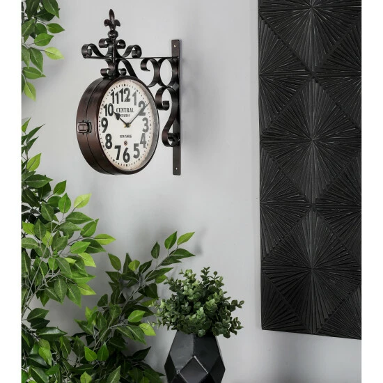 Deals ⌛ Studio 350 Black Iron Vintage Wall Clock No Theme 16 X 15 X 3 ✔️
