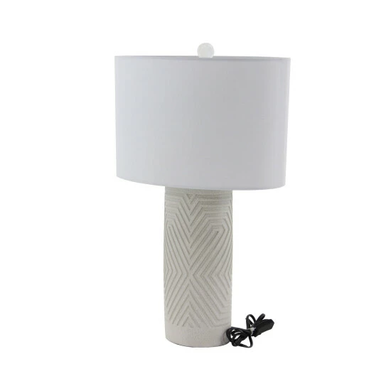 Discount 🔥 Studio 350 Modern 26 X 16 Inch White Polystone Table Lamp 🎁 - Image 2