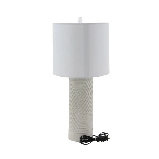 Discount 🔥 Studio 350 Modern 26 X 16 Inch White Polystone Table Lamp 🎁 - Image 3