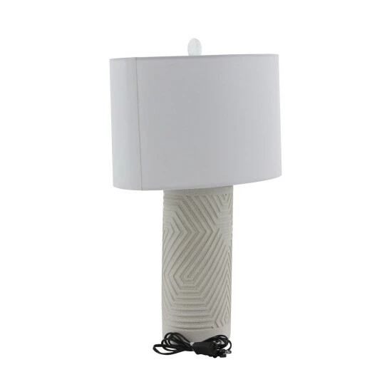 Discount 🔥 Studio 350 Modern 26 X 16 Inch White Polystone Table Lamp 🎁 - Image 4