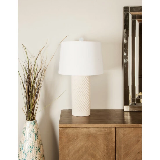 Discount 🔥 Studio 350 Modern 26 X 16 Inch White Polystone Table Lamp 🎁 - Image 7
