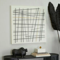 Best deal 😉 Studio 350 Metal Contemporary Wall Decor Black/gold 🔥