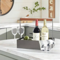 Deals 🥰 Studio 350 Brown Iron Farmhouse Storage Basket 12 X 14 X 9 - 14 X 9 X 12 😍