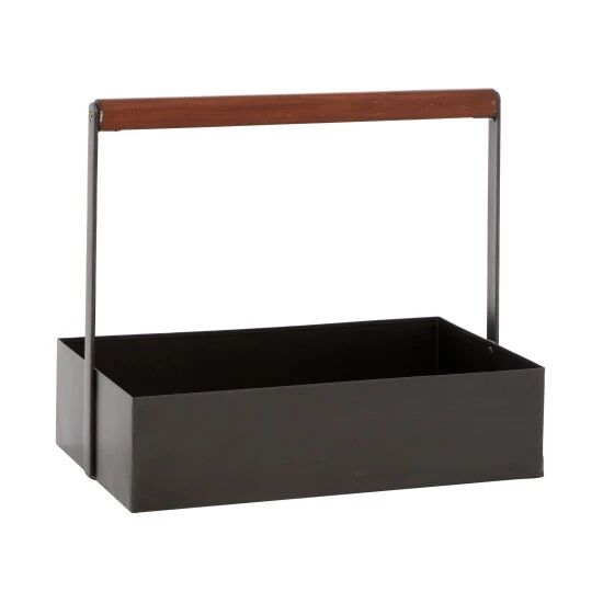 Deals ๐ฅฐ Studio 350 Brown Iron Farmhouse Storage Basket 12 X 14 X 9 - 14 X 9 X 12 ๐ - Image 2