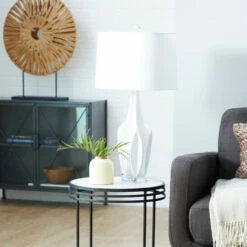 Buy ๐ Studio 350 White Polystone Coastal Accent Lamp 28 X 7 X 7 ๐