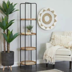 Budget ๐งจ Studio 350 Brown Wood Traditional Shelving Unit โ๏ธ