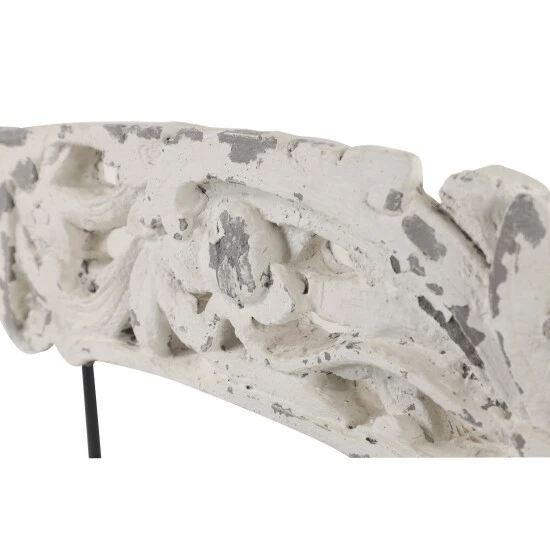 Deals ๐ Studio 350 Large Antique Distressed Gray & White Acanthus Sculpture Table Decor, 35 X 14 ๐ - Image 3