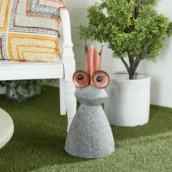 Best Pirce 🤩 Studio 350 Grey Polystone Rustic Garden Sculpture Frog 22 X 11 X 8 - 11 X 8 X 22 🌟