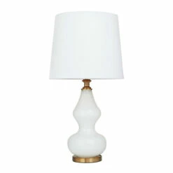 Deals 🤩 Studio 350 White Glass Modern Accent Lamp - 15 X 15 X 29 😀