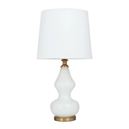 Deals 🤩 Studio 350 White Glass Modern Accent Lamp - 15 X 15 X 29 😀