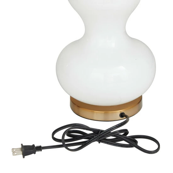 Deals 🤩 Studio 350 White Glass Modern Accent Lamp - 15 X 15 X 29 😀 - Image 3