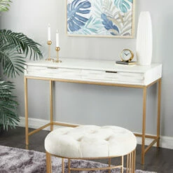 Buy 🎁 Studio 350 White Iron Contemporary Console Table 😍