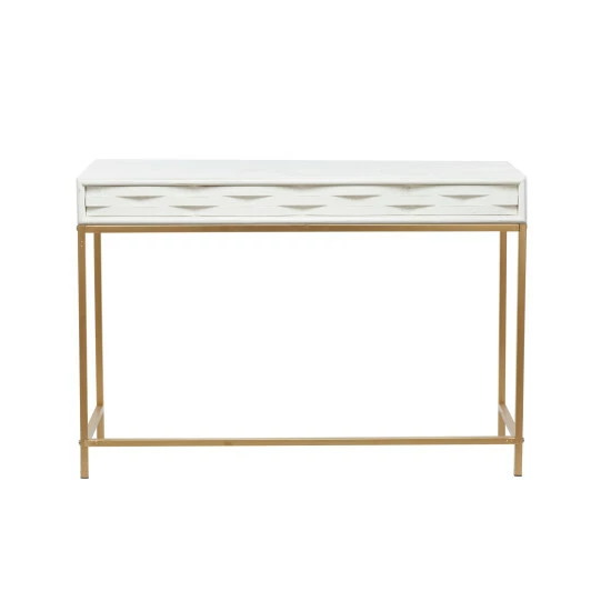 Buy 🎁 Studio 350 White Iron Contemporary Console Table 😍 - Image 2