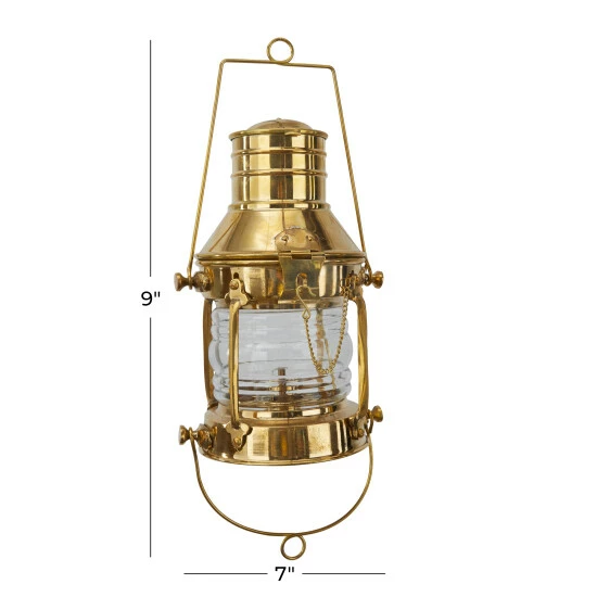 Flash Sale 😀 Studio 350 Brass Nautical Lantern - 6 X 7 X 9 Gold 😀 - Image 6