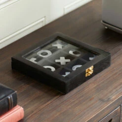 Best Sale 🥰 Studio 350 Black Wood Contemporary Game Set - 8 X 8 X 2 ⌛