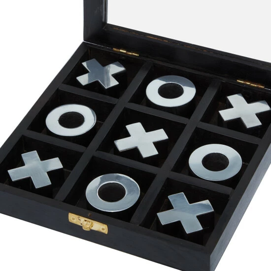 Best Sale 🥰 Studio 350 Black Wood Contemporary Game Set - 8 X 8 X 2 ⌛ - Image 6