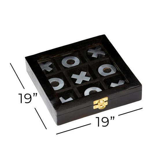 Best Sale 🥰 Studio 350 Black Wood Contemporary Game Set - 8 X 8 X 2 ⌛ - Image 7