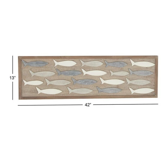Best reviews of 🎉 Studio 350 Grey MDF Coastal Wall Decor Fish 13 X 42 X 2 🥰 - Image 5