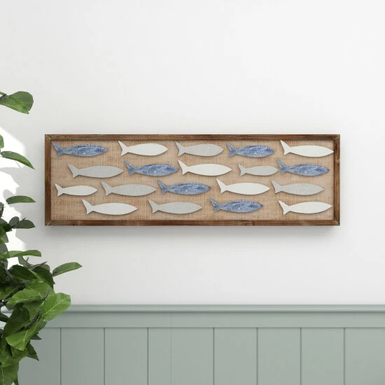 Best reviews of 🎉 Studio 350 Grey MDF Coastal Wall Decor Fish 13 X 42 X 2 🥰 - Image 6