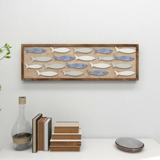 Best reviews of 🎉 Studio 350 Grey MDF Coastal Wall Decor Fish 13 X 42 X 2 🥰 - Image 7