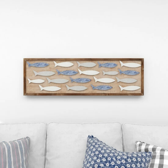 Best reviews of 🎉 Studio 350 Grey MDF Coastal Wall Decor Fish 13 X 42 X 2 🥰 - Image 8