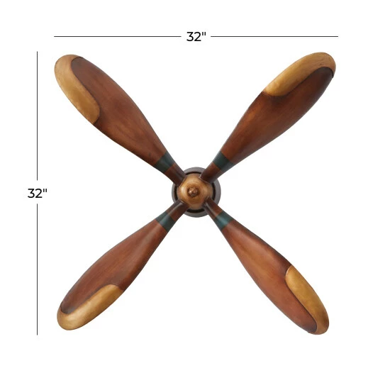 Best Sale ✨ Studio 350 Brown Metal Industrial Propeller Wall Decor 🧨 - Image 6