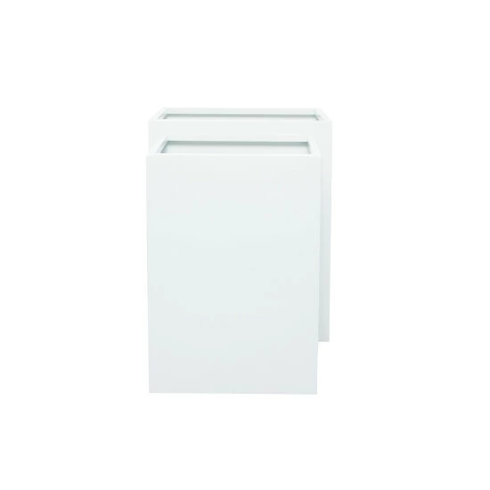 Promo ⌛ Studio 350 White Metal Modern Planter (Set Of 2) - S/2 17", 14"W ⌛ - Image 3