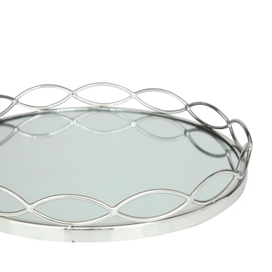 Best Sale โค๏ธ Studio 350 Stainless Steel Contemporary Tray (Set Of 2) Silver ๐งจ - Image 4