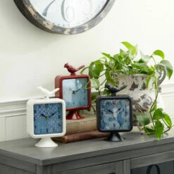 Flash Sale 👏 Studio 350 Multi Colored Metal Vintage Vintage Clock (Set Of 3) - 6 X 3 X 9 🔔