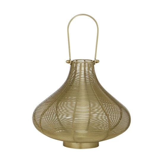 Cheapest 😍 Studio 350 Round Gold Metal Lantern With Handle, 11" X 9.5" - 11 X 13 X 10Round ✔️ - Image 2
