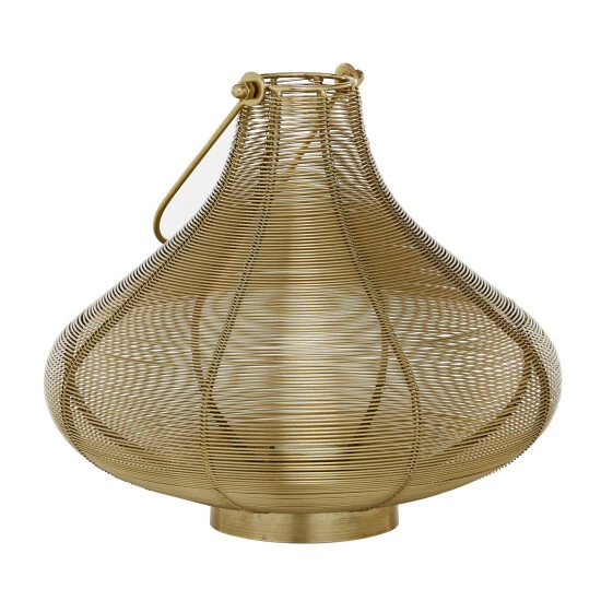 Cheapest 😍 Studio 350 Round Gold Metal Lantern With Handle, 11" X 9.5" - 11 X 13 X 10Round ✔️ - Image 5