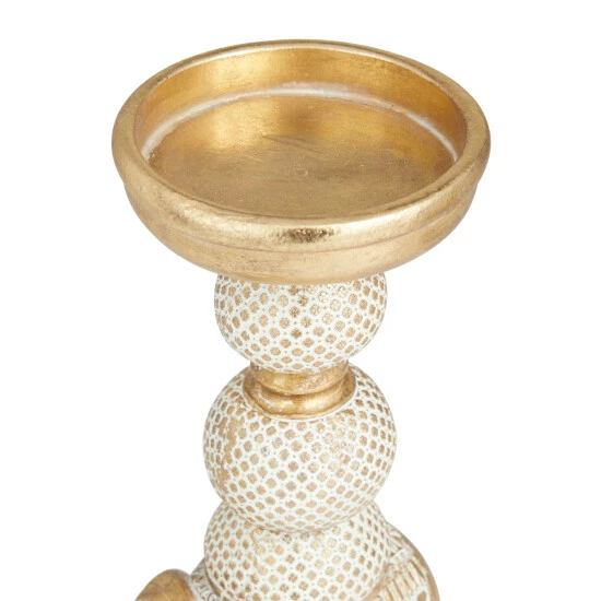 New ๐คฉ Studio 350 Gold Polystone Traditional Candle Holders (Set Of 2) - 7 X 4 X 13 ๐งจ - Image 5