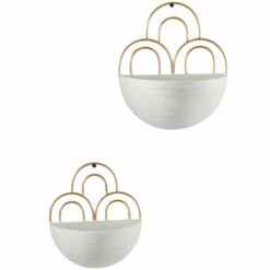 Best Sale 🥰 Studio 350 White Metal Glam Abstract Wall Decor (Set Of 2) 🥰