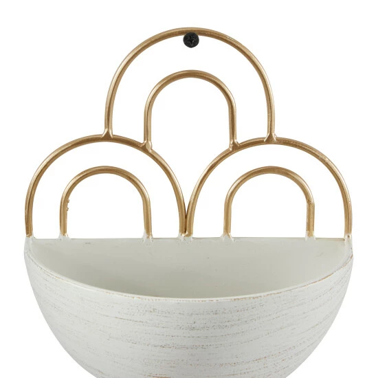 Best Sale 🥰 Studio 350 White Metal Glam Abstract Wall Decor (Set Of 2) 🥰 - Image 3