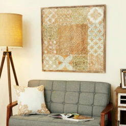 Cheap 🧨 Studio 350 Carved Pattern Wood Wall Decor 33 X 1 - 33 X 1 X 33 😉