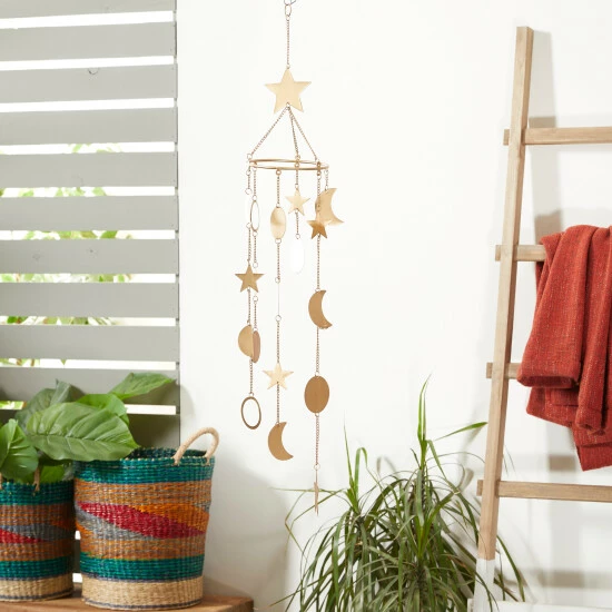 Best Pirce 😀 Studio 350 Gold Iron Eclectic Windchime 39 X 7 X 7 🤩