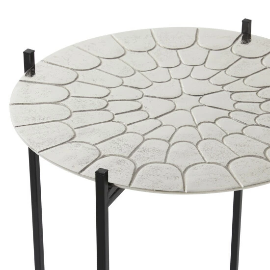Deals ๐ Studio 350 Silver Aluminum Contemporary Accent Table 24 X 18 X 18 - 18 X 18 X 24Round ๐ - Image 4