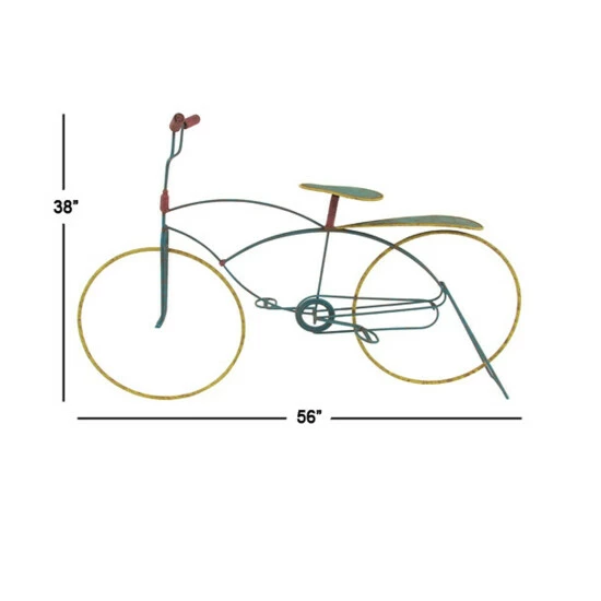 New 🥰 Studio 350 Rustic 38 X 56 Inch Iron Stylized Bicycle Decor 🛒 - Image 5