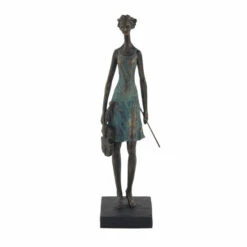 Best deal 😍 Studio 350 Polystone Brass With Turquoise Highlights Female Violinist Sculpture 🎁