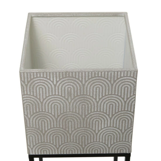 Deals โ Studio 350 Light Grey Metal Modern Planter (Set Of 3) - S/3 30", 26", 22"H ๐คฉ - Image 6
