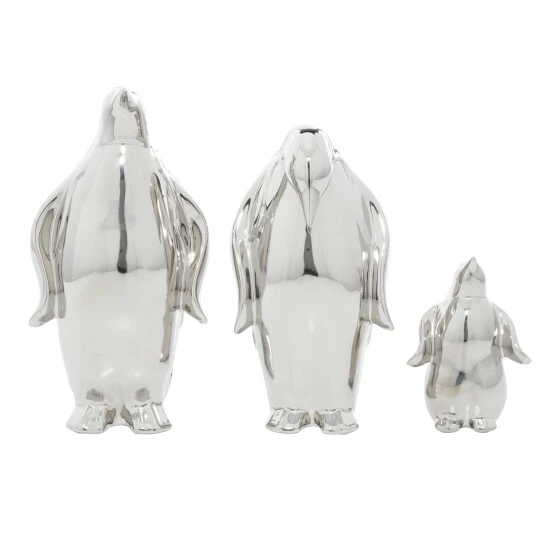 Best reviews of ✔️ Studio 350 Silver Porcelain Glam Sculpture Animals (Set Of 3) - S/3 11", 10", 6"H 🎁 - Image 3