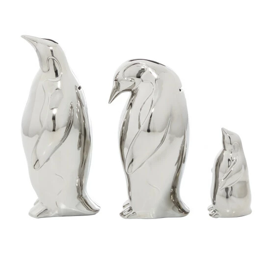 Best reviews of ✔️ Studio 350 Silver Porcelain Glam Sculpture Animals (Set Of 3) - S/3 11", 10", 6"H 🎁 - Image 4