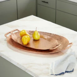 Budget 👍 Studio 350 Bronze Aluminum Rustic Tray (Set Of 2) - S/2 27", 22"W 🎁