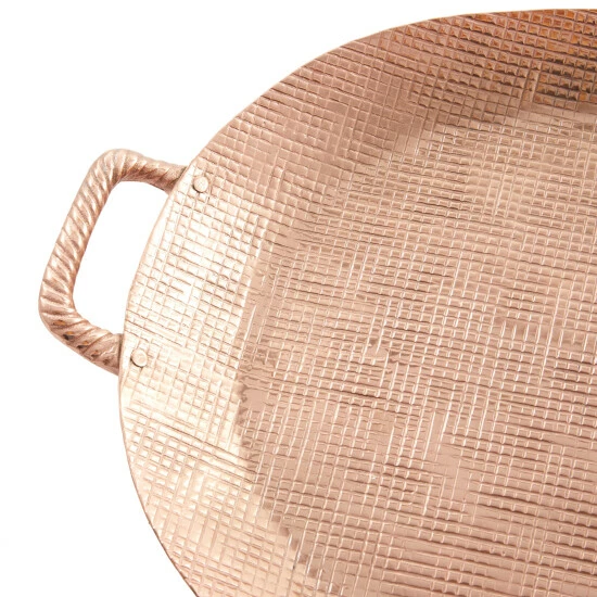 Budget 👍 Studio 350 Bronze Aluminum Rustic Tray (Set Of 2) - S/2 27", 22"W 🎁 - Image 5