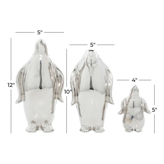 Best reviews of ✔️ Studio 350 Silver Porcelain Glam Sculpture Animals (Set Of 3) - S/3 11", 10", 6"H 🎁 - Image 7