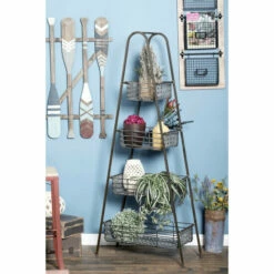 Buy 🛒 Studio 350 Black Iron Farmhouse Storage Cart 65 X 29 X 13 - 29 X 13 X 65 ✔️