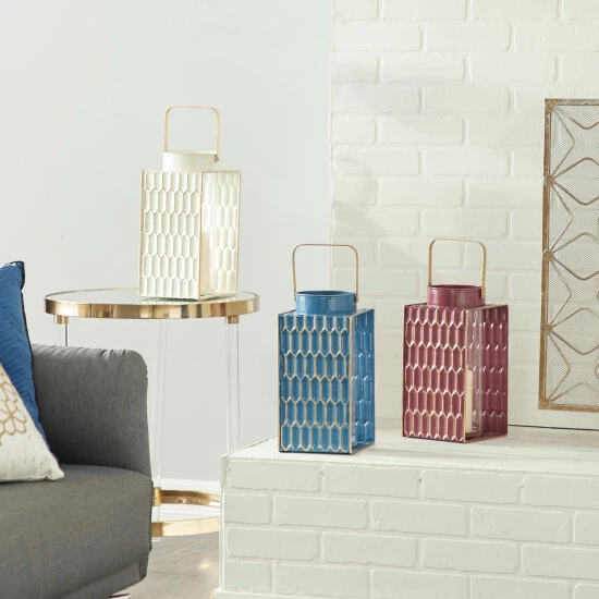 Outlet ๐ Studio 350 Multi Iron Coastal Lantern (Set Of 3) - 7 X 6 X 17 ๐